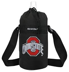 OSU Buckeyes Water Bottle Holder and Bottle Ohio State Sport Fitness Workout Gifts and Gift Ideas For Man Men Him Her Women Ladies Runners Joggers Sports OFFICIAL NCAA MERCHANDISE Water bottle