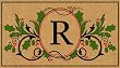 Monogram Holiday Coir Mat - R Monogram Holiday Coir Mat - R