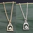 Equestrian Stirrup with Horse Head Pendant