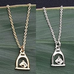 Equestrian Stirrup with Horse Head Pendant