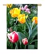 Spring Tulips Silk Reflections Regular Size Flag