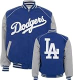 Los Angeles Dodgers Current & Classic Logos Reversible Canvas/Satin Team Varsity Jacket