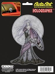 - 	 Jessica Galbreath Silver Moon Metal Flake Holographic 6"x8" Decal Sticker