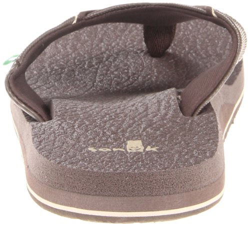 Sanuk Men's Beer Cozy Sandal, Brown, 11 M Us