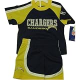 San Diego Chargers REEBOK NFL Toddler 2 Piece Embroidered Short Set (Size 3T)