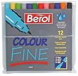 Berol Colour Fine Pen with Washable Ink 0.6mm Line Assorted Ref S0376510