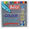 Berol Colour Fine Pen with Washable Ink 0.6mm Line Assorted Ref S0376510 [Wallet 12]