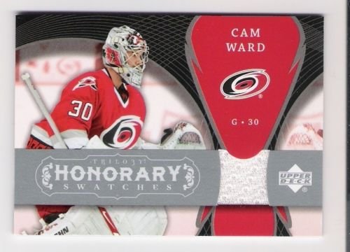 CAM WARD 2007-08 Upper Deck Trilogy Honorary Swatches JERSEY Card Carolina Hurricanes Hockey