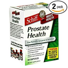 Schiff Men's Prostate Health Capsules, 60-Count Bottles (Pack of 2)