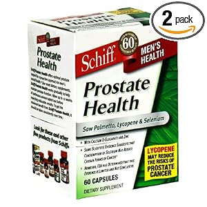 Schiff Men's Prostate Health Capsules, 60-Count Bottles (Pack of 2)