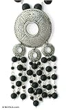 Onyx necklace, 'Midnight Star' 0.2' W 14.8' L