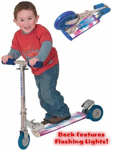 Childrens Toyshop  Toys : Ozbozz - Blue Cosmic Light Scooter