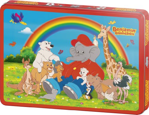 Schmidt Spiele 55542 - Benjamin Bl&uuml;mchen, Gruppenbild, 40 Teile Puzzle, in Metalldose Preisvergleich