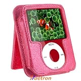Vertical Leather Pouch Case for Apple Ipod Nano 3rd Generation Cover/ Hot Pink