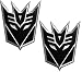 Search : Transformers Decepticon Pair Aluminum Medium Emblems in Black (2)