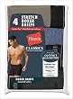 Classics Mens P4 Stretch Boxer Brief Solid Assortment S