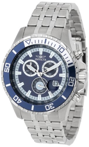 Invicta Men's 13649 Pro Diver Chronograph Navy Blue Dial Stainless Steel Watch On Sale