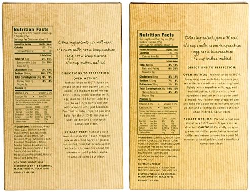 Central Market HEB Cornbread Mix 2 Flavor Variety Pack 1 Cheddar Jalapeno & 1 Honey (Pack of 2)