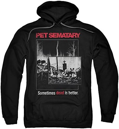 2BhipPet Sematary Horror Novel Movie Stephen King Cat Poster Adult Pull-Over Hoodie Black