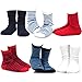 TeeHee Little Boys and Toddler Cotton Crew Socks 12 Pair Pack Gift Box (6-8 Years, Bright Stripe)