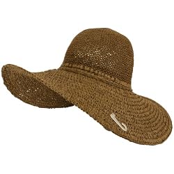 Light Vented Sun Beach Hat Floppy Soft 5" Brim Brown