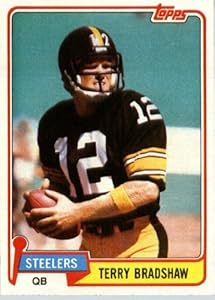 1981 Topps # 375 Terry Bradshaw Pittsburgh Steelers Football Card - In Protective Screwdown Display Case!