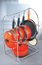 Le Creuset Cast Iron 5-piece Pan Set with Chrome Rack, Volcanic