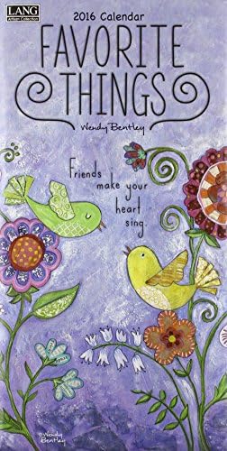 Favorite Things 2016 Verticle Calendar