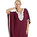 Camille Womens Ladies Embroidered Long Length Navy Blue Kaftan Loungewear One Size