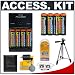 Deluxe Accessory Kit with Soft Leather Case + 8 Batteries & Charger + Tripod + Cameta Bonus Kit for Pentax Optio M20, E30, E40 & E50 Digital Cameras