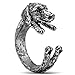 Dachshund Dog Ring in Silver Tone by Silver Phantom Jewelry - Adjustable Size 6 7 8