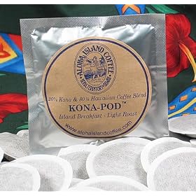 Aloha Island Kona Hawaiian Blend Coffee Pods, Island Breakfast Blend, 18 Pods