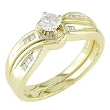 1/3 Carat Diamond Bridal Set in 14K Yellow Gold