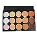 Goege Pro 15 Color Cream Concealer Palette Foundation Makeup Set Cover Speckled Freckle Face Contouring Kit