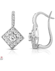Adorable1CTTW Diamond Earrings 14K White Gold