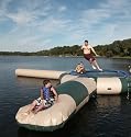 RAVE Aqua Jump 15 Waterpark with Launch and Log in Northwoods Coloration
