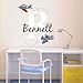 Nursery Planes Custom Name Wall Decal Sticker, 28