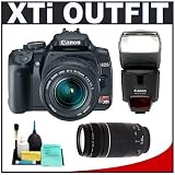 cheap Canon Digital Rebel XTi 10.1MP Digital SLR Camera (Black) + Canon EF-S 18-55mm Lens [Outfit] + Canon EF 75-300mm III Lens + Canon Speedlite 430EX Flash