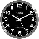 La Crosse Technology WT-3161BK 16" Metal Atomic Analog Clock