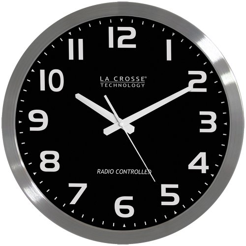 La Crosse Technology WT-3161BK 16 Metal Atomic Analog Clock