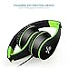 Headphones, Sound Intone Headphones with Microphone, Foldable Headset with Inline Volume Control Strong Low Bass for iPhone iPad Smartphones Laptop Mp3/4 (Black Green)