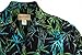 Johari West Men's Button-Down Short Sleeve Shirt, Evening Daze (Black,X-Large)