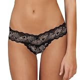 Sexy Crotchless Lace V Thong Sheer S M or M L