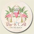 Pink Flamingo Bar & Grill Single Auto Coaster