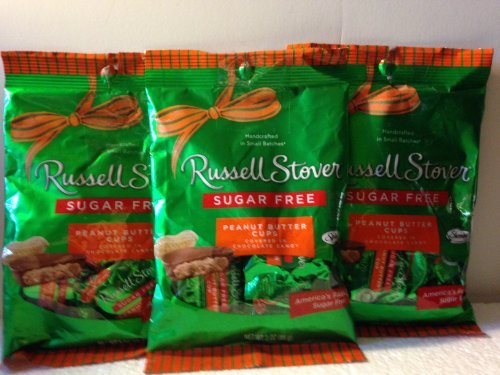 Russell Stover Sugar Free Peanut Butter Cups (Pack of 3) Food
