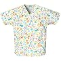 Scrubs - Cherokee HQ Assorted Two Pocket Whimsical Dog Print Two Pocket Poly/Cotton (XS-5X) Veterinary and Pediatric Scrub Tops