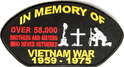 In Memory of Vietnam Cap Patch - By Ivamis Trading - 5x2.75 inch