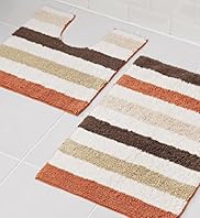 Earth Stripe Bath Pedestal Mats