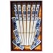 6 Pair Boxed Porcelain Chopstick Sets - Blue Floral