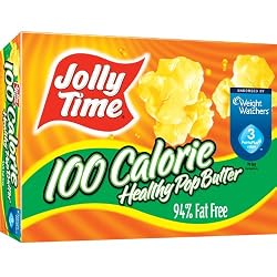 Jolly Time Minis Healthy Pop Microwave Popcorn, Butter Flavor, 4-Count Boxes (Pack of 12)